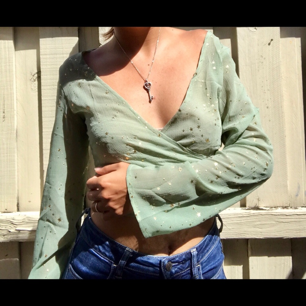 “Mara” Knot-Tie Crop Top OLIVE